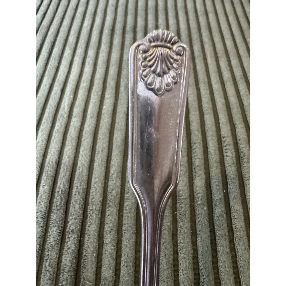 Revere Ware Stainless Korea Serving Spoon Ornate Handle Shell‎ Design